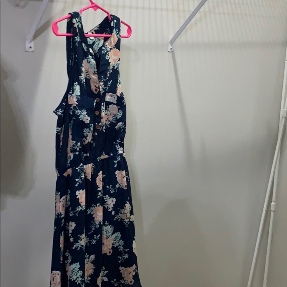 Blue floral dress for kids